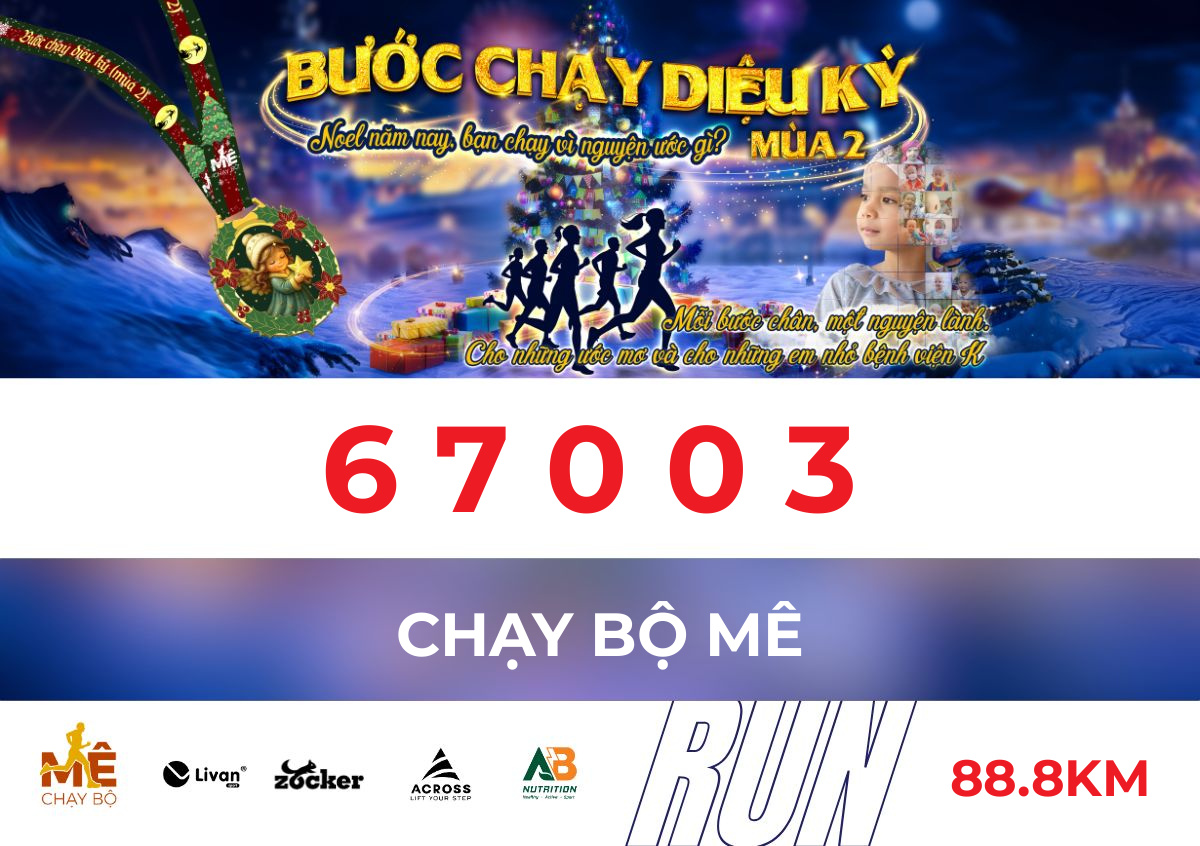 Chạy Bộ Mê - BIB 67003