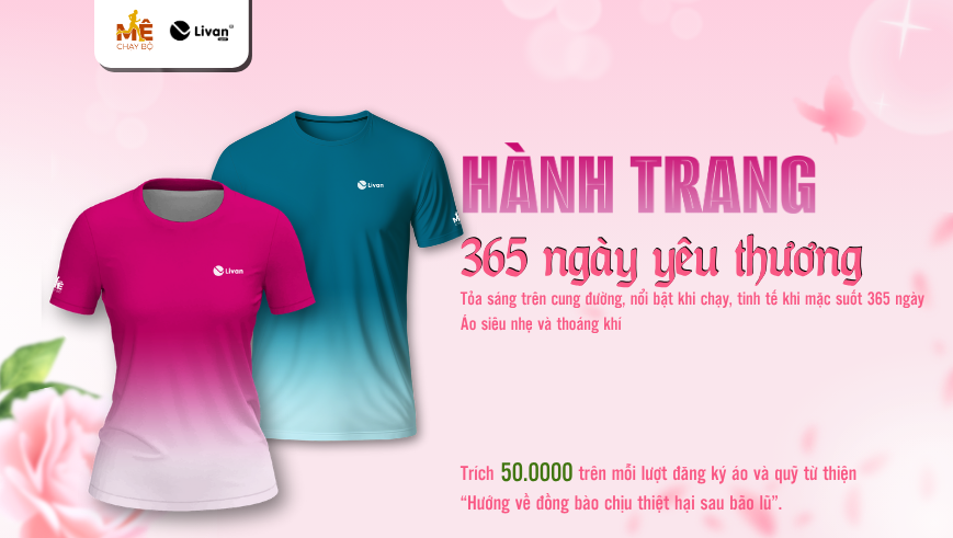 ĐĂNG KÝ ÁO MÊ CHẠY BỘ  - BƯỚC CHẠY YÊU THƯƠNG